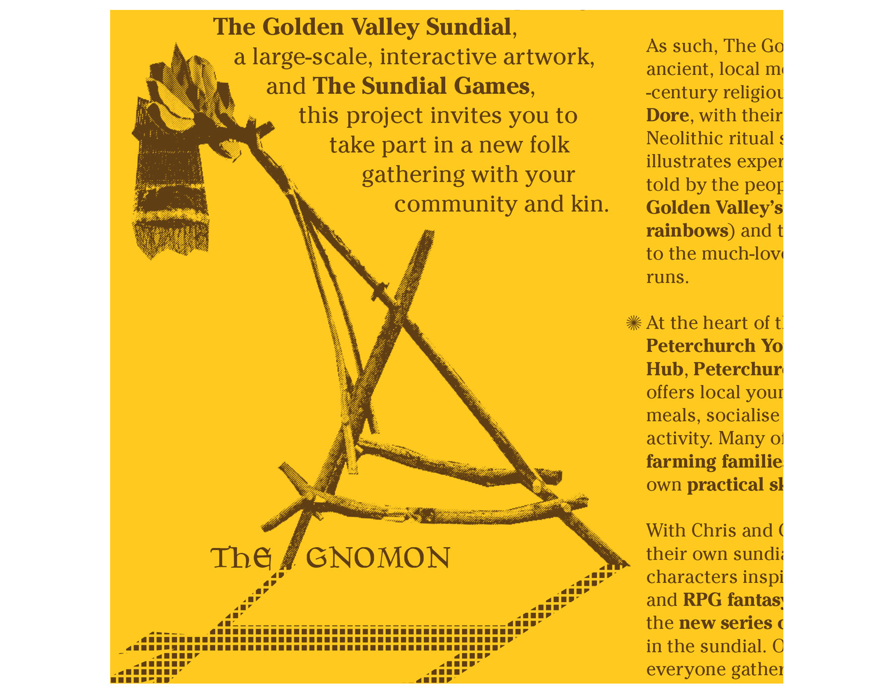 Golden Valley Sundial A2 Print - artwork by Joby Barnard for Colour Format