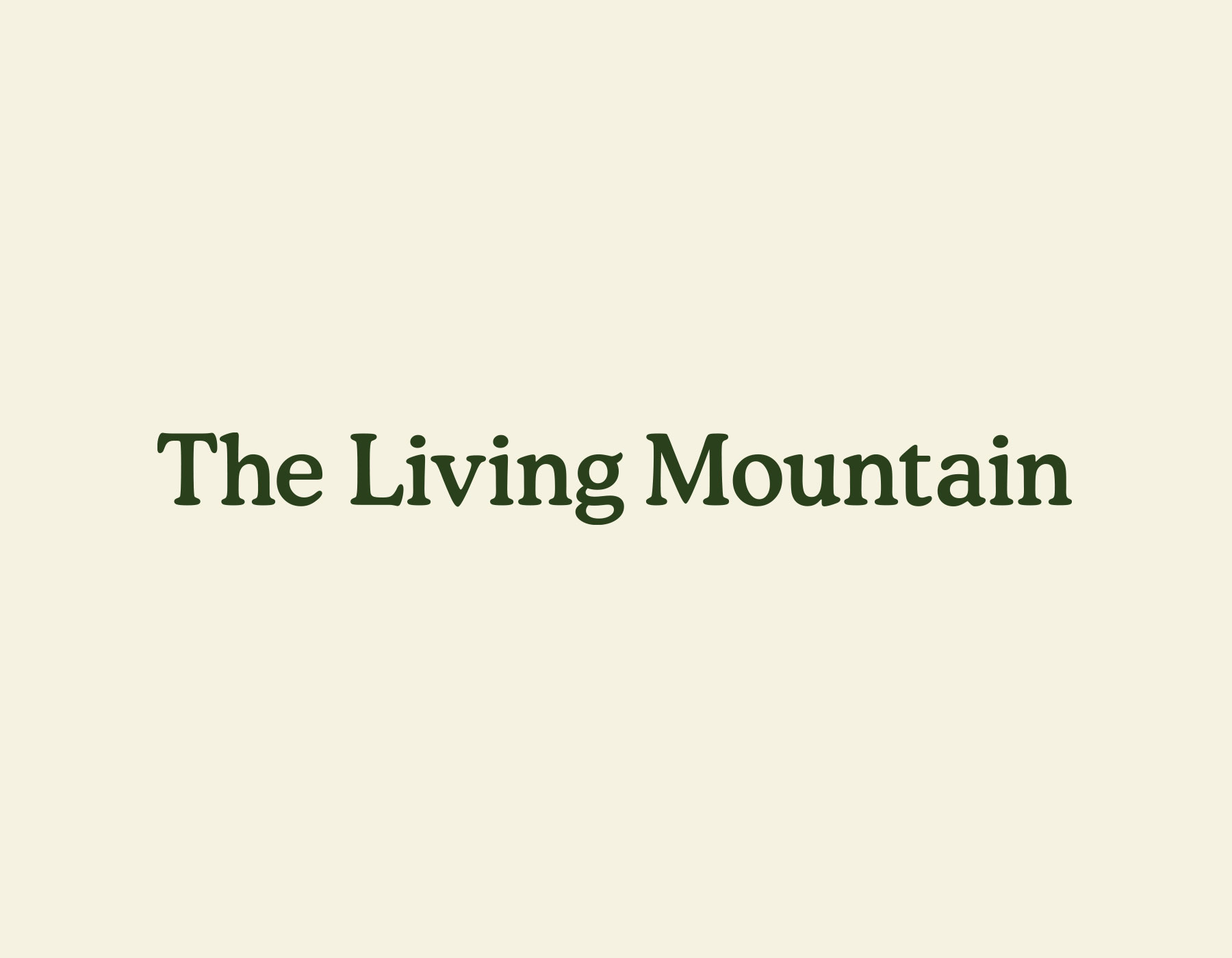 The Living Mountain identity by Colour Format